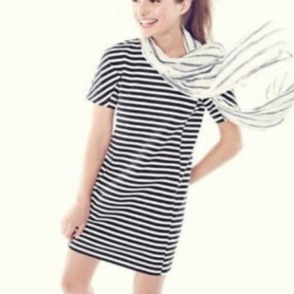 J Crew Nautical Striped Dress Black White Small - Picture 3 of 11